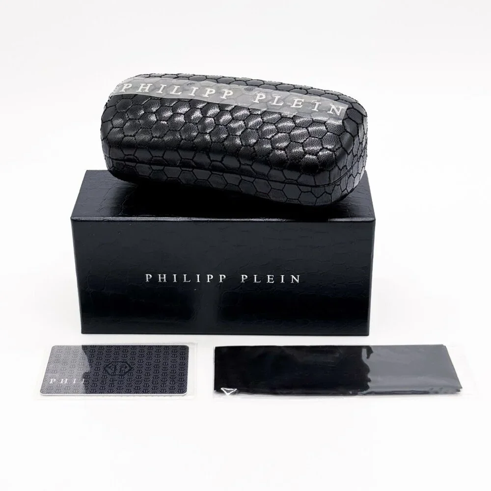 NEW PHILIPP PLEIN SUNGLASSES SPP008M 700X SHIELD BLACK MEN EYEWEAR PHILIPP PLEI